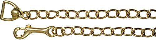 Intrepid International Cadena de plomo chapada en latón, 30 pulgadas, herramienta de entrenamiento ecuestre fuerte y confiable