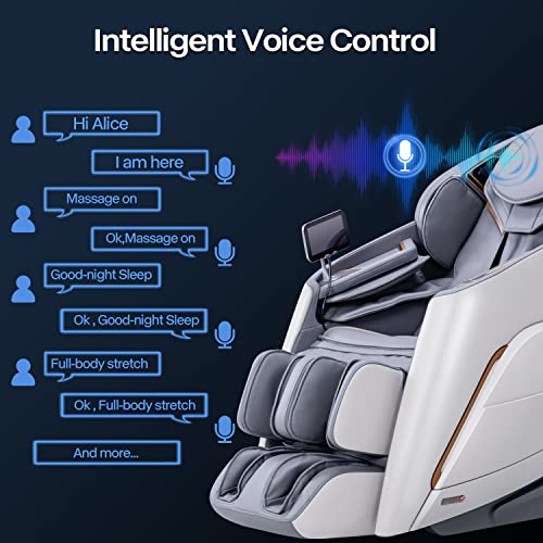 Irest A710 2023 4D Massage Chair, Full Body Shiatsu Zero Gravity Recliner With Yoga Stretching, Sl Track, Intelligent Voice Control, Automatic Calfrest Extension, Calf Kneading (Beige) #TOP3