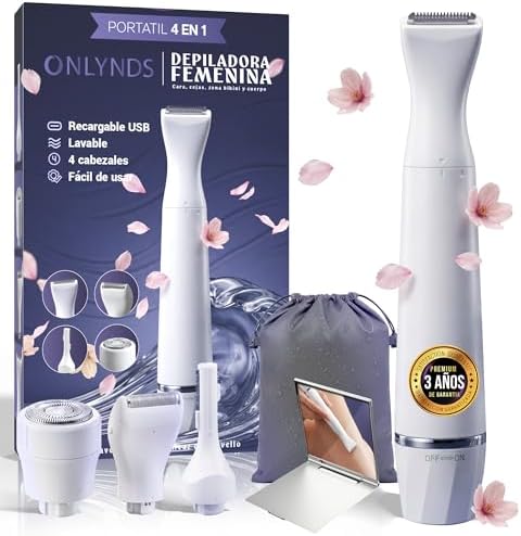 SUPER Afeitadora Eléctrica Mujer 4 en 1 Facial y Corporal | Depil...