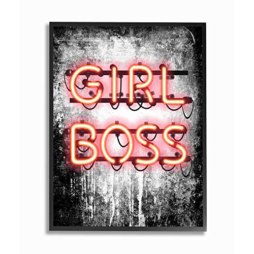 Stupell Industries Fashioner Girl Boss Neon Light Watercolor, Design by Artist Amanda Greenwood Wall Art, 16 x 20, Black Framed Stupell Industries Fashioner Girl Boss Neon Light Watercolor, Design by Artist Amanda Greenwood Wall Art, 16 x 20, Black Framed