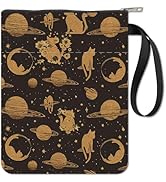 CRASPIRE 11 x 8,6 inch Boekhoes Witgoud Madeliefje Bloem Protector Boekhoezen Paperbacks Wasbare Stof Doek Pouch Handvat met Rits Voorvak voor Boek Liefhebbers Lezers Notebook Wraps Vriend Geschenken