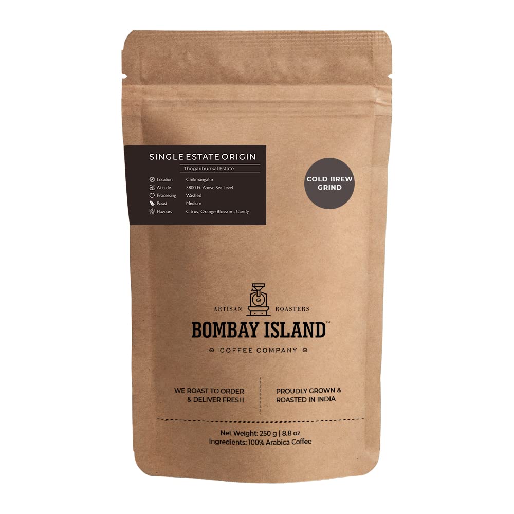 See full amazon price history chart for Bombay Island Coffee Thogarihunkal Estate | Medium Roast | Freshly Roasted 100% Arabica | 250 Gm | Cold Brew Grind Bombay Island Coffee Thogarihunkal Estate | Medium Roast | Freshly Roasted 100% Arabica | 250 Gm | Cold Brew Grind (B07VH458R6) Amazon Price History, Amazon Price Tracker