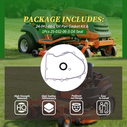 Image of 24-041-66-S Oil Pan Gasket Kit & 25-032-06-S Oil Seal Compatible with Kohler CV730 Engine(CV730-0130, CV730-0131, CV730-3101, CV730-3110, CV730-3111, CV730-3113, CV730-3121)