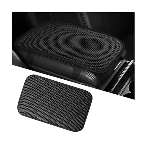 Bittwee Car Arm Rest Cover, Comfortable Non-Slip Vehicle Center Console Protector, Waterproof Automotive Interior Armrest Pad Cushion Accessories, Universal for SUV, Sedan, Truck (Black)