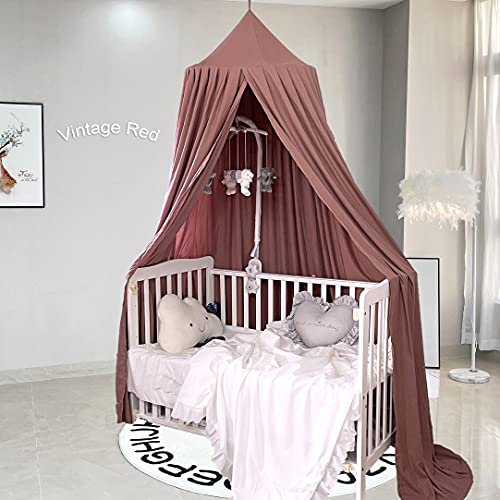 Extra Large Kids Bed Canopy For Girls Boys Bedroom Decor,Crib Canopy Nursery Canopy Hanging Canopy Blocking Light Canopy Reading Nook Canopy (Rose Red) #TOP5