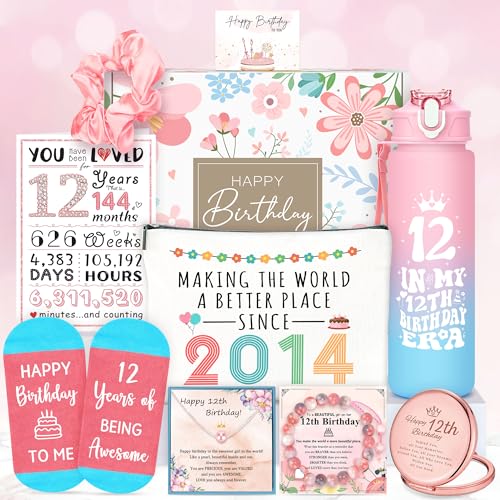 12 Year Old Girl Birthday Gifts for 12 Year Old Girl Gift Trendy Stuff Happy 12th Birthday Gifts for Girls Cool 12th Decorations Present Accessories Things Cute Girly Gift Ideas for Teen Girls Teenage