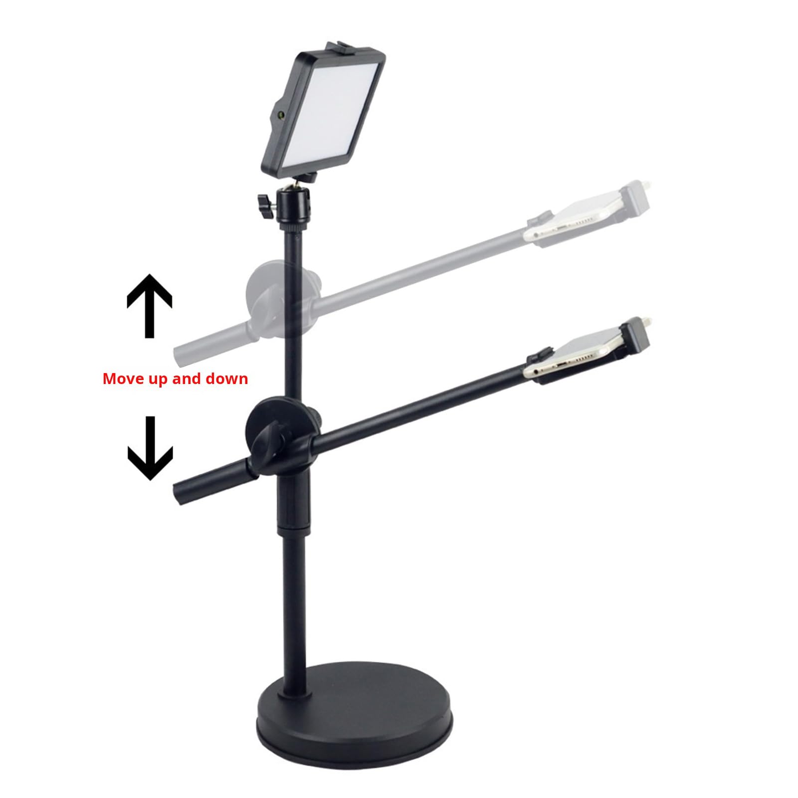Soporte para teléfono móvil, Brazo Flexible, Soporte para teléfono móvil, Soporte Ajustable para transmisión en, grabación de vídeo, Base Estable, Soporte, ángulos de Altura Ajustables