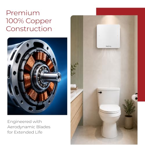 Image of Lifelong Exhaust Fan 150mm (6 Inches) | BLDC Motor | 6W | Low Noise | 2300 RPM | Ideal for Bathroom & Kitchen | Easy to Clean | Installation Round Cut (White)