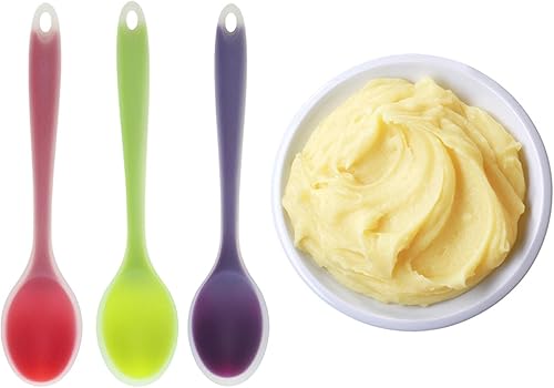 Miniatura 8 de Cuchara de silicona semitransparente 3pcs Cuchara de sopa Cuchara de leche de café