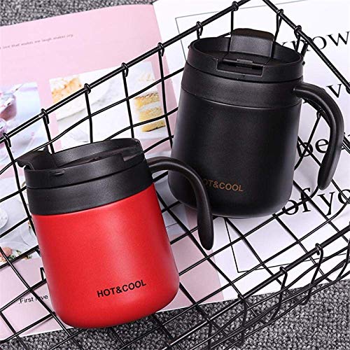 LWX Taza de café Termo de Acero Inoxidable de Doble Pared de 350/500 ML, frascos de vacío portátiles para Coche, Taza… - Imagen 4
