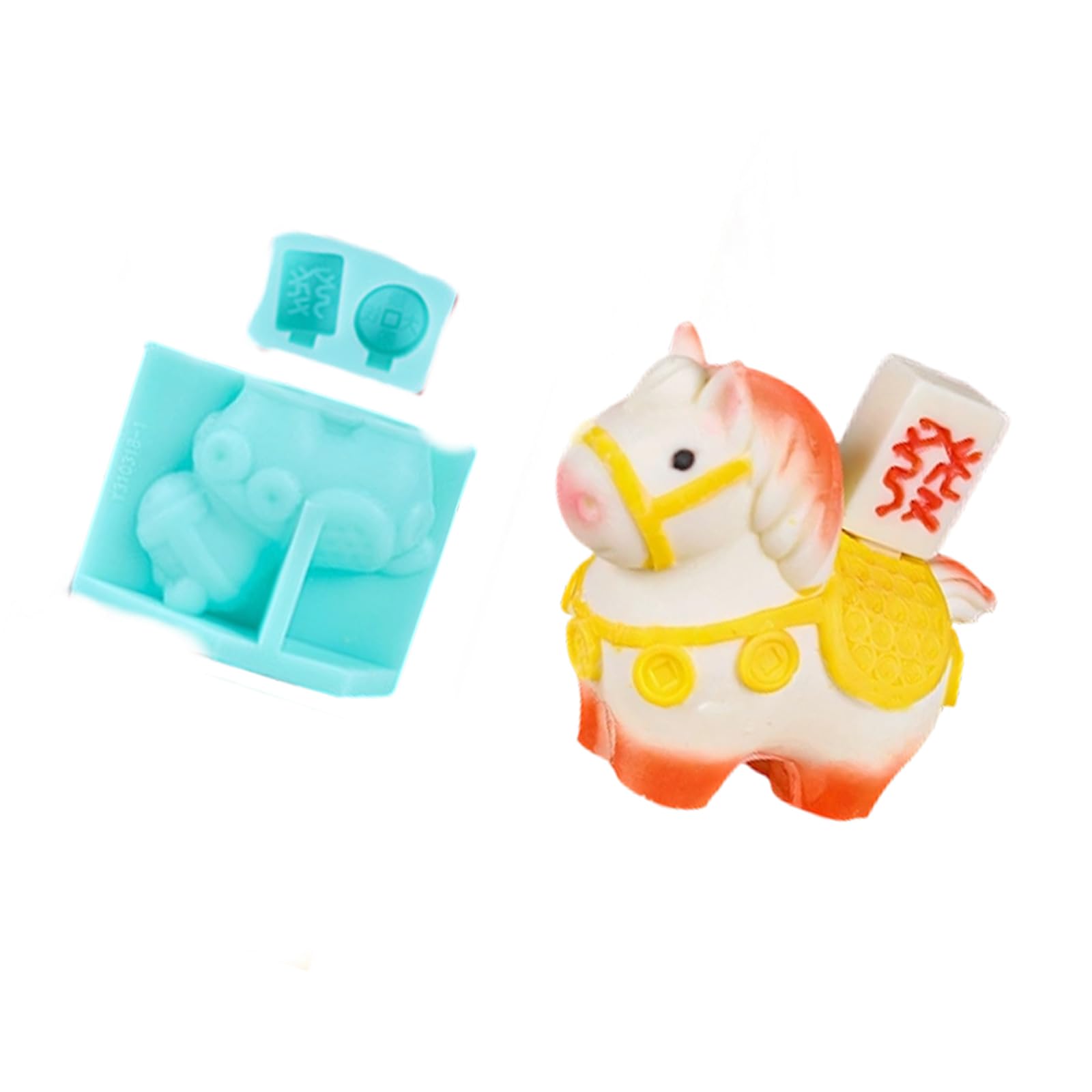 hogtnd Horse Shape Silicone Molds Multipurpose Silicone Mould for Casting Resin Handmade Candle Soap Plaster Figure Elastomer Casting Food Grade