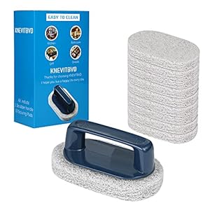 Griddle Cleaning Kit for Blackstone, Flat Top Grill Scrubber, Scouring Pads Brush with Handle, Griddle Grill Cleaning Accessories Tools