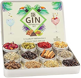 Zestaw upominkowy do ginu botanicznego i infuzyjnego zestaw 12 najlepszych botanicznych i przypraw do ginu.