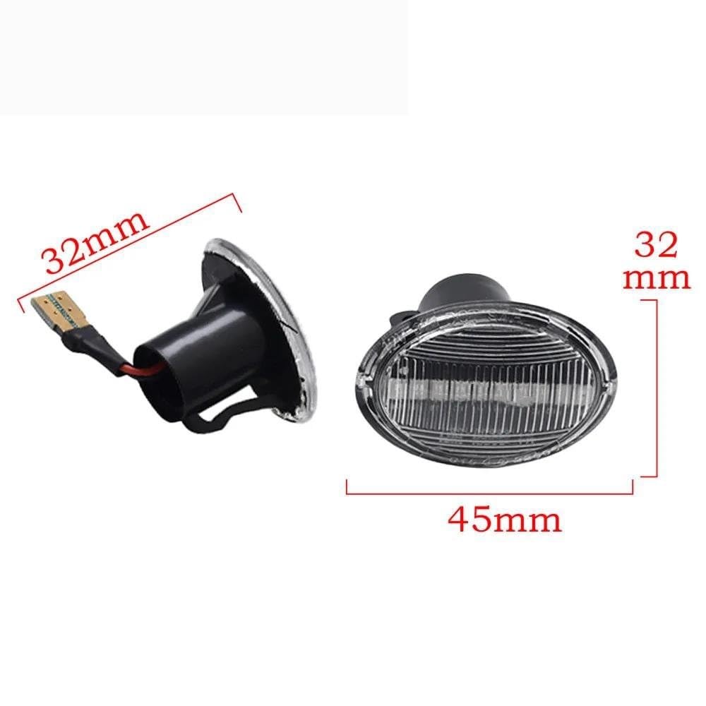 Indicatore Direzione Laterale Per Fiat 500 4C Car Dynamic Indicatore Laterale Indicatore Direzione Car Styling Specchietto Retrovisore Per Auto Indicatori Accessori Auto(Dynamic Crystal)