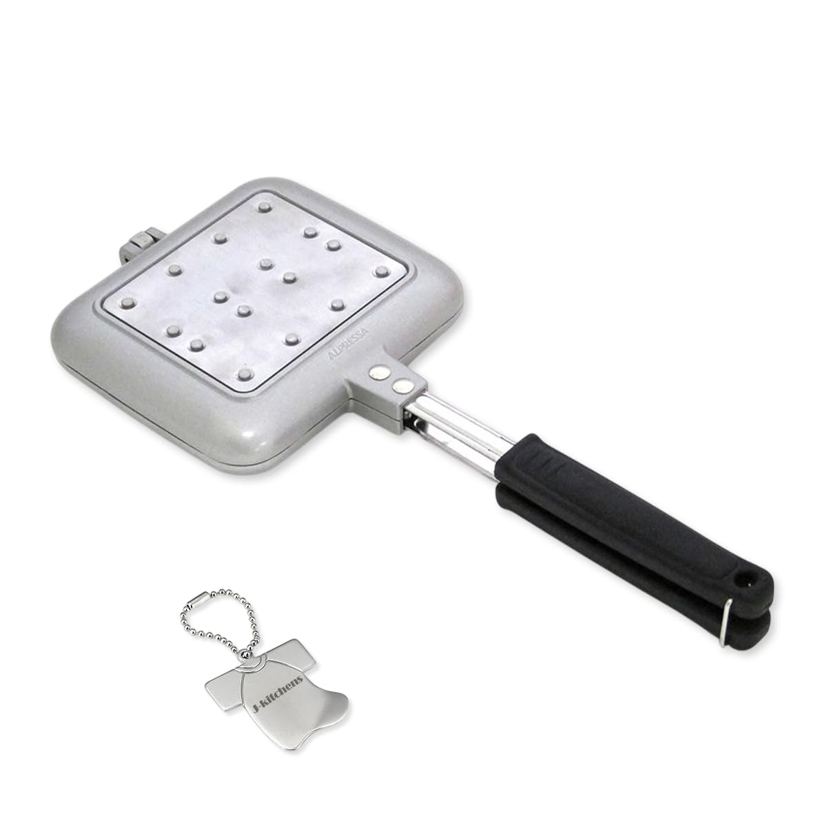 J-kitchens Outdoor Hot Sand Maker, Fluorine Resin Processed, Made in Japan, Compatible with Gas IH100V, Original T-shirt, Can Opener Included