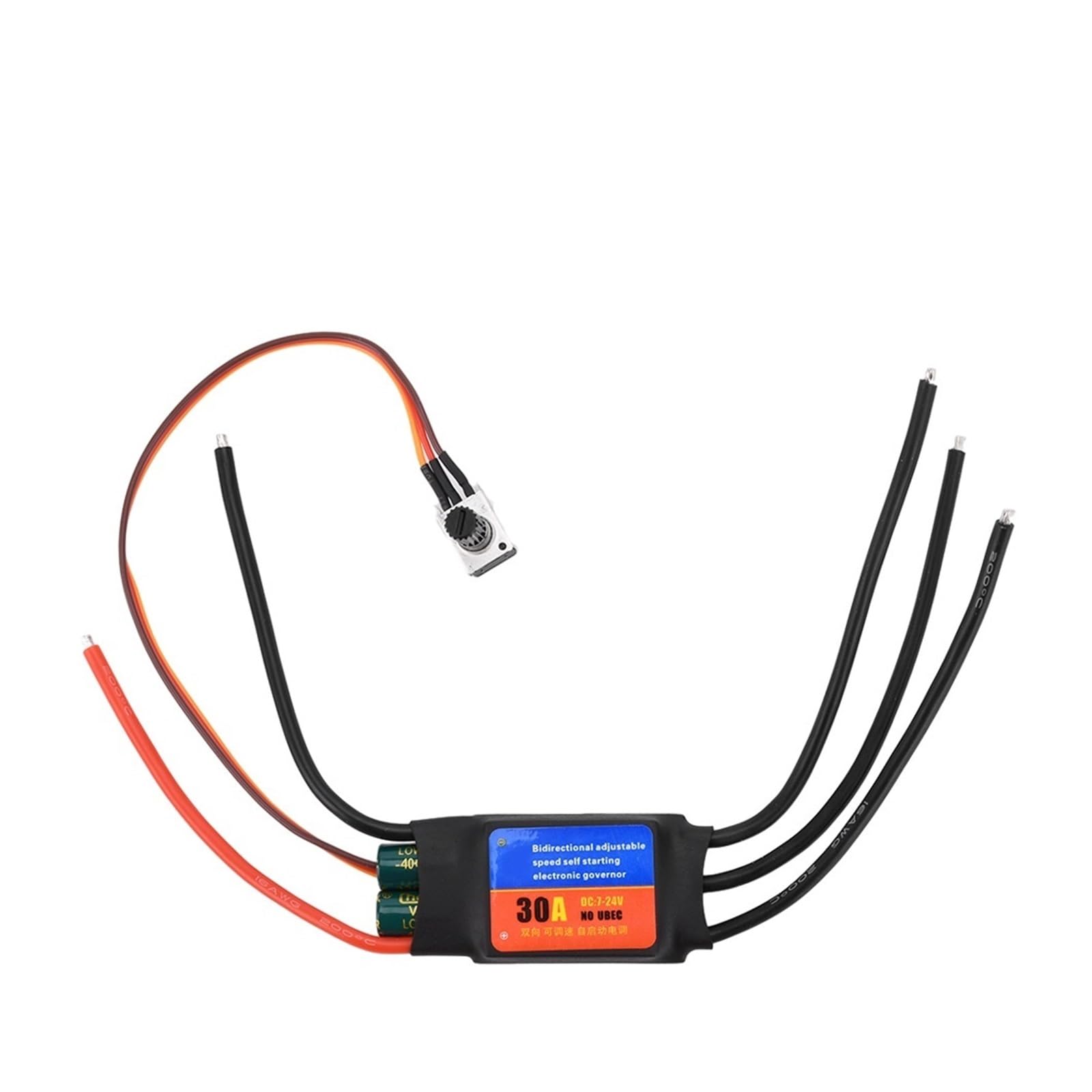 30A 500W 60A 1000W Brushless Motor Driver Forward Reverse Adjustable Self Starting Switch Stepless Speed Controller(30A one way)