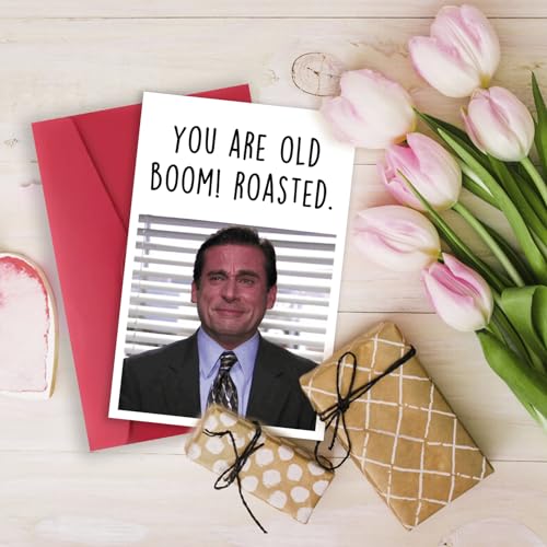 Image of Funny Birthday Card for Her Him, The Office Birthday Gifts for Men Women, Michael Scott Card, Humor Bady Gifts for TV Show Fans