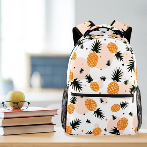 Sac à dos d'école imprimé ananas rétro multicolore 40cm - 5