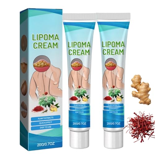 Lipoma Cream Herbal Body Care Ointment - Plant Extract Formula for Body Comfort Easy-to-Use Soothing Skin Cream with Saffron & Ginger (2PCS)