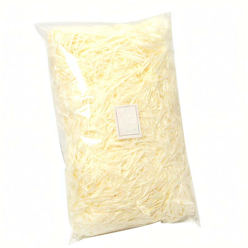 BPABDEITR Papier De Soie Déchiqueté, Cadeau, Coupe Froissée, Multicolore, Paquet De 2 À 8, 100g(Milky White,100g*8Pack)