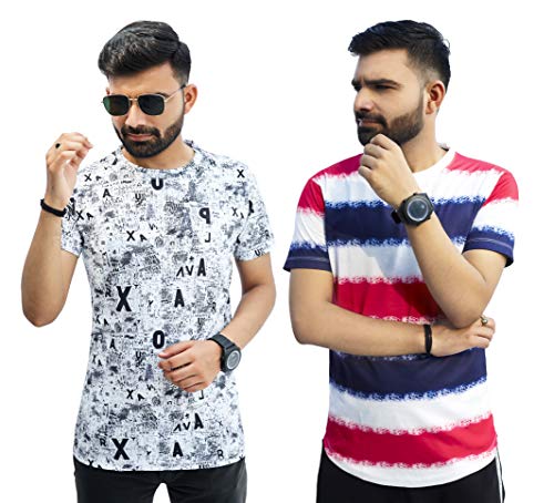Image of Multicolor Casual T-Shirt for Men (Pack of 2)