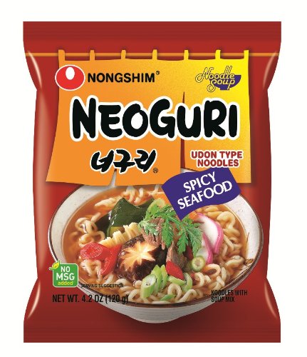 NongShim Neoguri Noodle, Spicy Seafood, 4.2 Ounce Packages (Pack of 20)