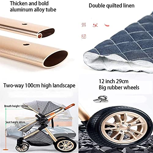Opvouwbare kinderwagen 3 in 1 reissysteem met autostoeltje gemakkelijk opvouwbare kinderwagen voetbedekking deken… - Afbeelding 4
