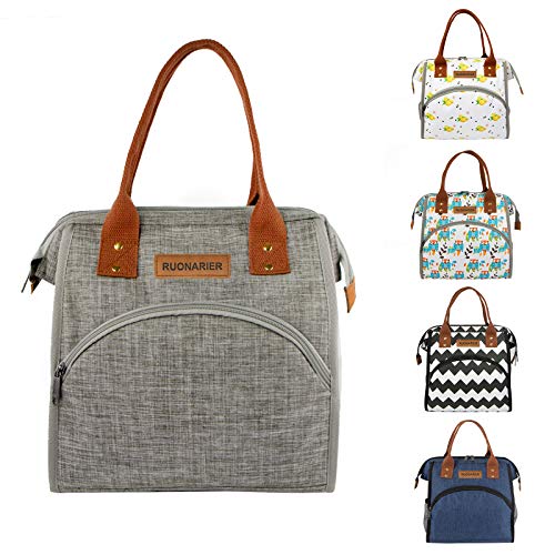 RUONARIER Durable Insulated Lunch Bag Lunch Box Women Men Portable Stylish Meal Bags for Work School Outdoor Travel Water-Resistant Oxford Material Work Lunch Tote Bag for Kid and Students