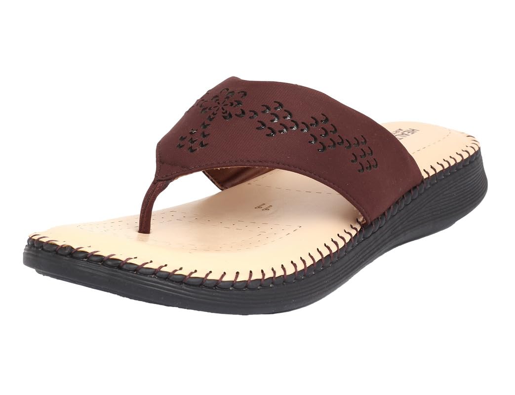 HEALTH FIT Extra Soft Orthopedic Slippers/Doctor Chappal & Footwear with Memory Foam For Women Brown 4-UK (B0BZZD5F4N) Amazon Price History, Amazon Price Tracker