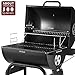 Charcoal Grill Outdoor BBQ Grill, Barrel Charcoal Grills with Side Table, with Nearly 500 Sq.In. Cooking Grid Area, Outdoor Backyard Camping Picnics, Patio and Parties, Black