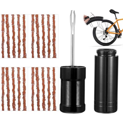 EYVRPAU Kit de Repara Mechas Reparacion Pinchazos Herramienta Reparación Bicicleta Antipinchazos Tubeless de Neumáticos Sin Cámara para MTB BTT Bici Carretera Gravel
