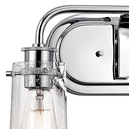 Image of KICHLER Braelyn 14.75 inch 2 Light Vanity Light with Clear Seeded Glass Chrome