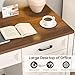 Vabches Farmhouse Executive Desk with Storage and Ample File Drawer, Rustic Large Home Writing Desk for Bedroom, White
