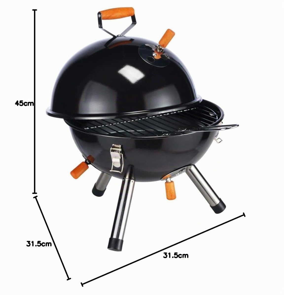 Haushalt International KUGELGRILL MINI IN SCHWARZ PICKNICKGRILL TISCHGRILL CAMPINGGRILL Picknick - Grill | Picknickgrill, Tischgrill, Campinggrill