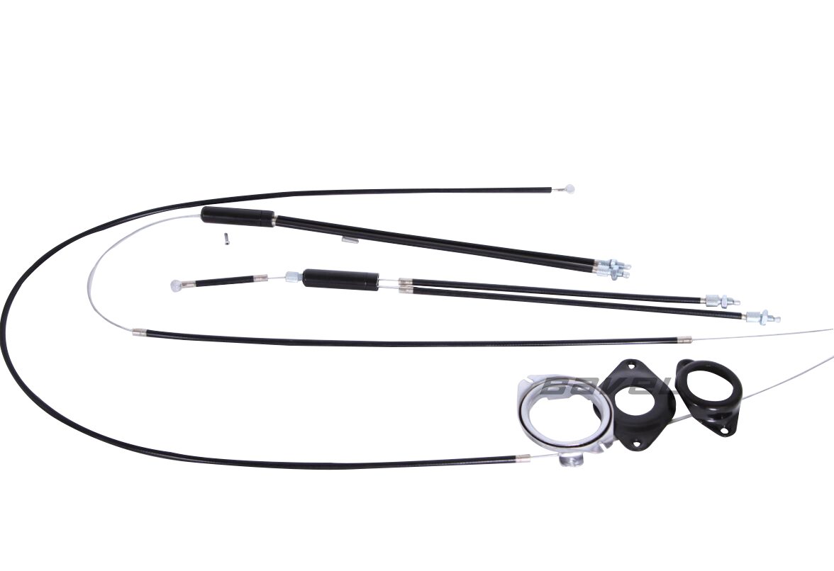 BMX Bike Gyro Brake Cables Front + Rear (Upper + Lower) Spinner Rotor Set Kit