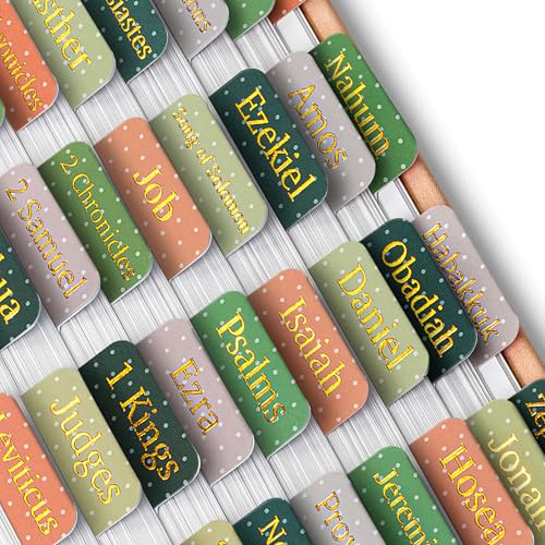 Mr. Pen- Bible Tabs, 75 pcs, Colorful, Gold Foil Lettering, Laminated Bible Tabs for Women and Men