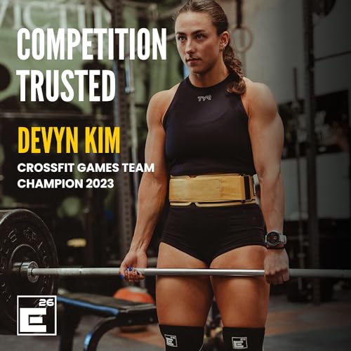 Image of Self-Locking Weight Lifting Belt - Premium Weightlifting Belt for Serious Functional Fitness, Power Lifting, and Olympic Lifting Athletes - Training Belts for Men and Women (XX-Large, Yellow)