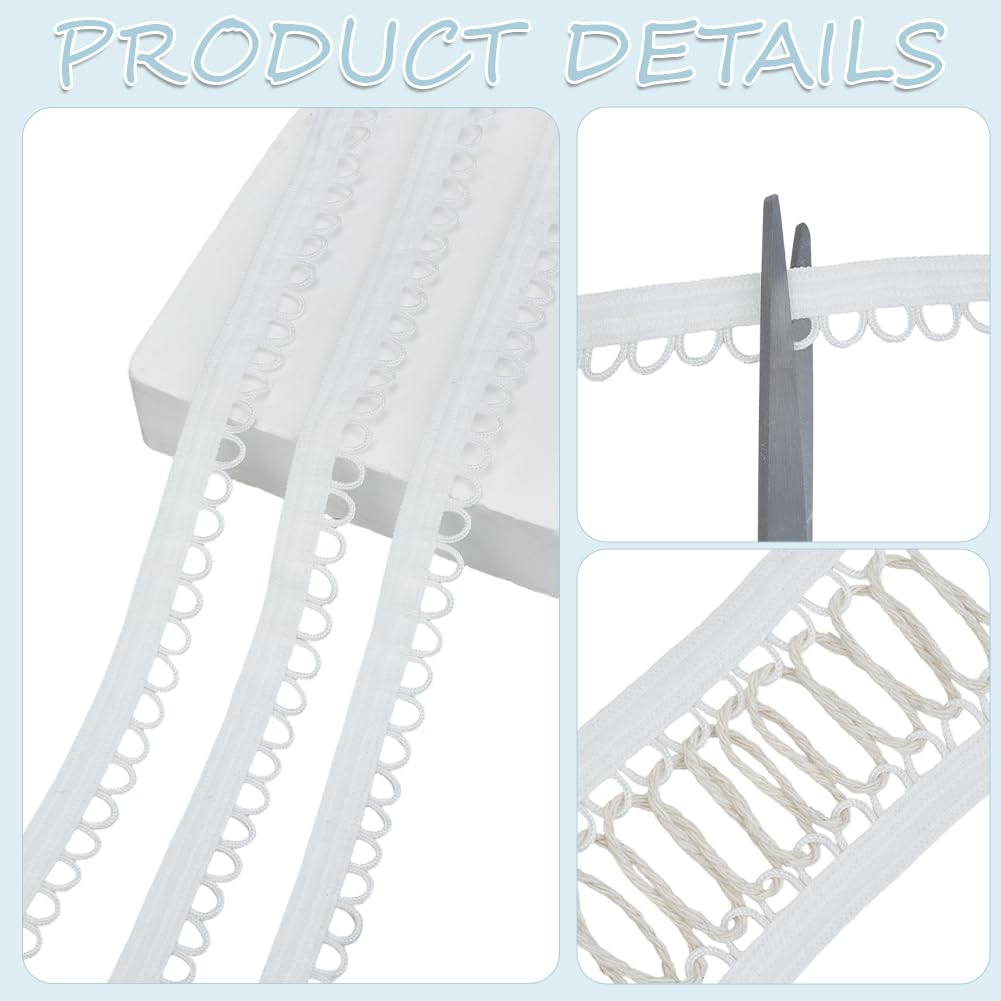 Cinta Elástica de Nailon Blanco de 10 m Y 14mm para Botones, Corsé, Trenza, Ojal, Encaje, para Costura, Disfraces, Bodas, Vestidos de Novia, Decoración, Manualidades
