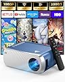 Antmap Mini Projector for iPhone, Outdoor Projector with WiFi and Bluetooth, Movie Projector Outdoor with Speaker, HD 1080P Support Mini Portable Projector, Projectors for Phone/HDMI/USB/TV Stick