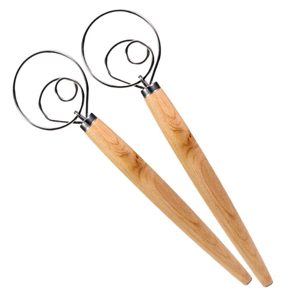 Brooddeeggarde, roestvrijstalen broodbereidingsgereedschap, lichtgewicht Nederlandse stijl brooddeeg handmixer, keukenbakgereedschap voor het snel mengen van zuurdesem, gebak en cakebeslag