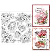 Globleland Stamps And Dies GLOBLELAND Daisy Bookmark Clear Stamps For Card Making Spring Flowers Bookmark Butterfly Silicone Clear Stamps Seal For DIY Scrapbooking Embossing Photo Album Decor Clear Rubber Stamps