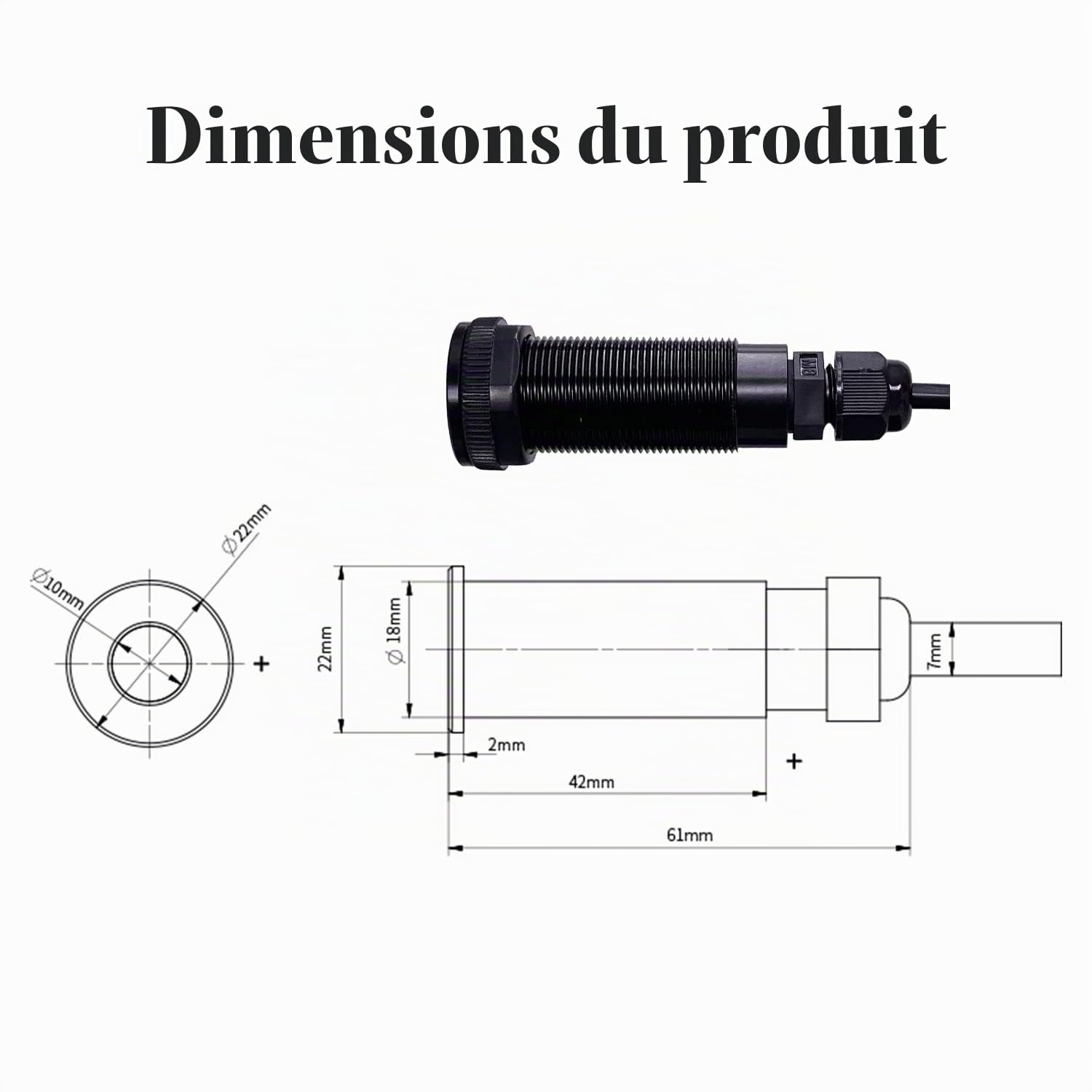 Capteur de Distance Laser WITMOTION WT53R-485, Compteur de Mesure 4CM-4M avec Fonction d'alarme, précision de ± 20 mm, UART 5-36V, télémètre d'outil de Mesure numérique étanche
