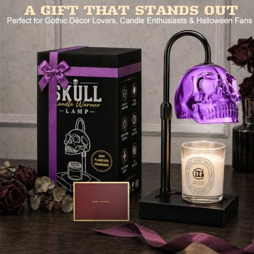 Skull Candle Warmer Lamp DROPS TO TO works for 1(Skull Purple) 2(Skull Black)) - image 6