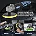 RAYBAO Buffer Polisher, Rotary Buffer 1200W, Car Buffing Kit with Speed 1600-3500RPM, 6inch/7inch Backing Plate, Polishing kit for Car Detailing (RO Polisher)