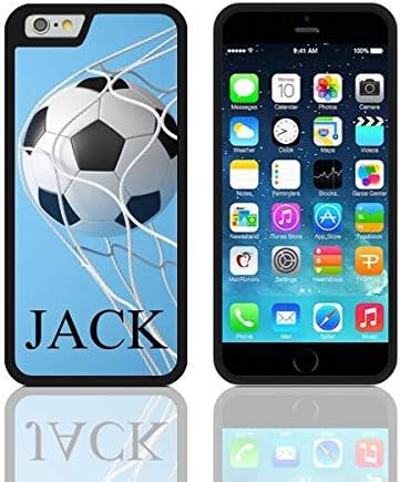 Jackster Trading Ltd Personalised Football in Net with NAME Silicone Case for all Apple IPHONES TPU (iPhone 5/5S, BLACK)