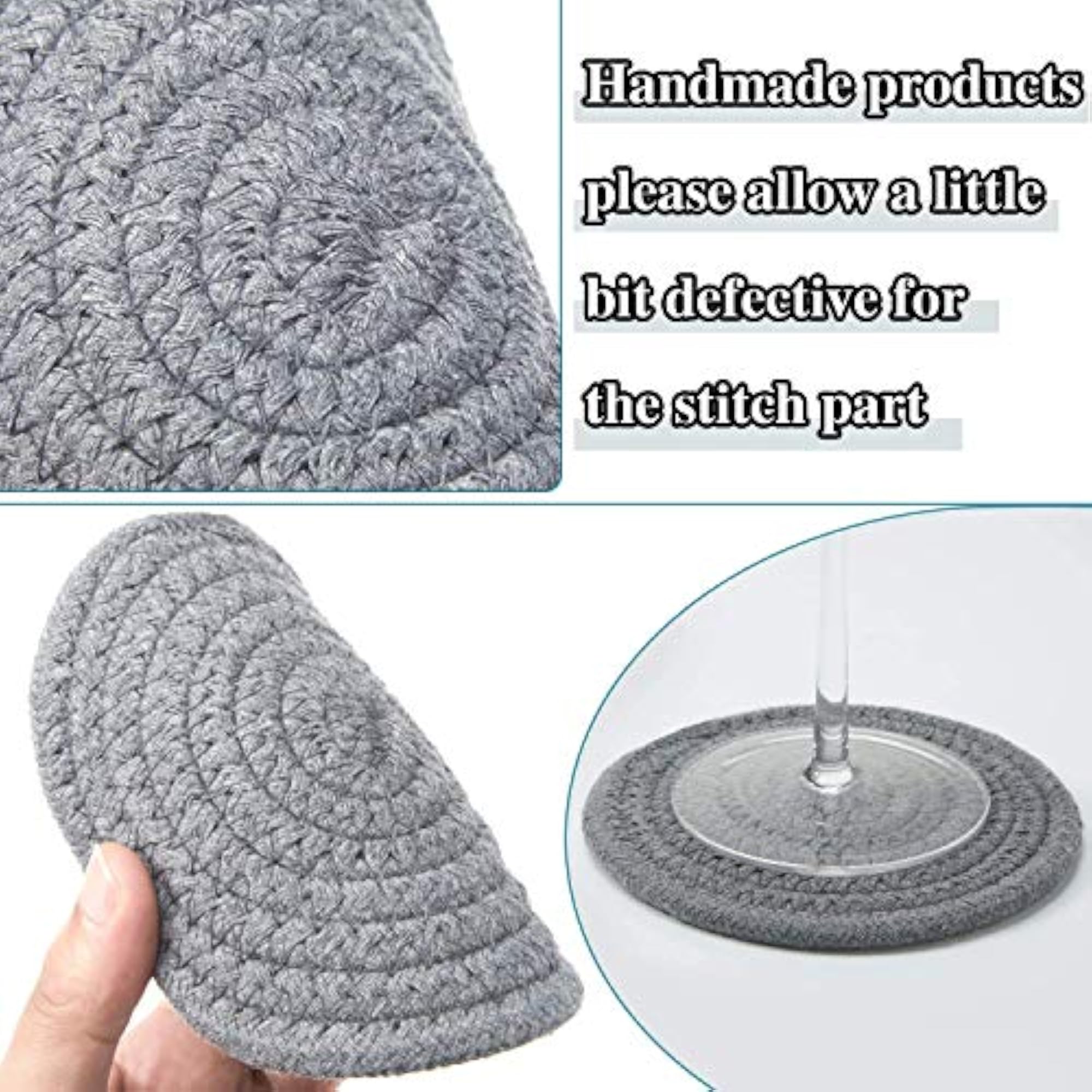 Cotton Rope Round Coaster Set of 6