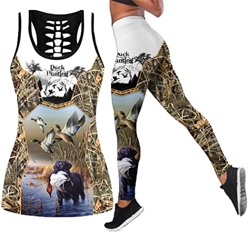 Leggings de yoga sexy femme ensemble débardeur 3D XXL