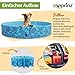 zooprinz Faltbarer Pool 160x30 cm - Für große, kleine Hunde & Kinder – Haustier Hundepool stabil & rutschfest Swimmingpool, Planschbecken Hund Kind – Schwimmbad
