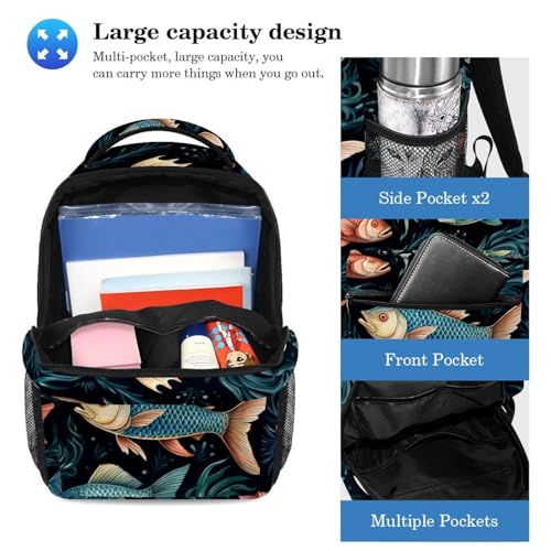 Sac à dos poisson rouge avec trousse 2 pièces pour écolier - 3