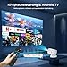 Mini Beamer Salange,4K Unterstützung 1080P Autofokus Projektor,Projektor Tragbarer mit WiFi 6 und Bluetooth 5.4, Auto Trapezkorrektur,180°Verstel... Ständer, Smart Beamer Android 11.0 Heimkino
